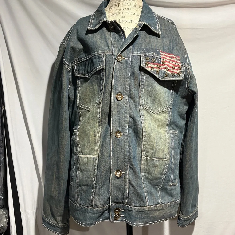 Vtg‎ '76 American Flag Marc Buchanan Denim Jacket